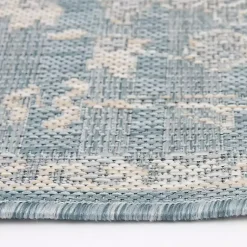 Kirklands Home Outdoor Rugs|Sky Medallion Lava Indoor/Outdoor Area Rug, 6x9 Blue