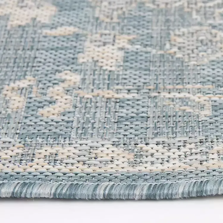 Kirklands Home Outdoor Rugs|Sky Medallion Lava Indoor/Outdoor Area Rug, 6x9 Blue