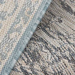 Kirklands Home Outdoor Rugs|Sky Medallion Lava Indoor/Outdoor Area Rug, 6x9 Blue