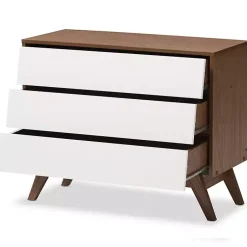 Kirklands Home Dressers & Chests|Slant Midcentury Two-Tone Chest