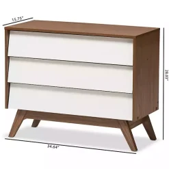 Kirklands Home Dressers & Chests|Slant Midcentury Two-Tone Chest