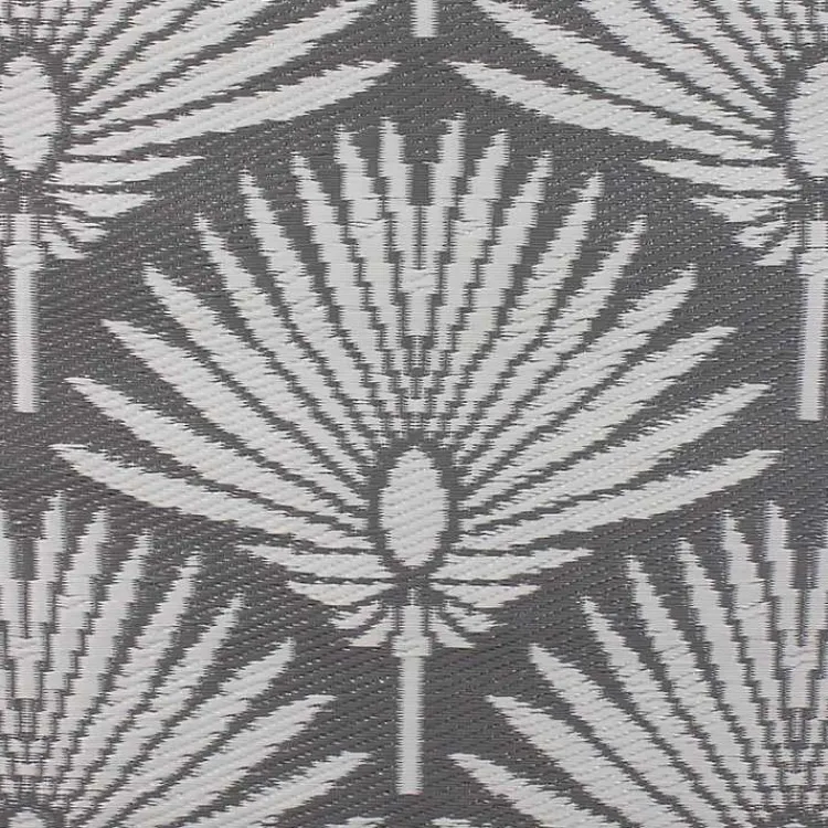 Kirklands Home Outdoor Rugs|Slate Fan Leaf Outdoor Area Rug, 4x6