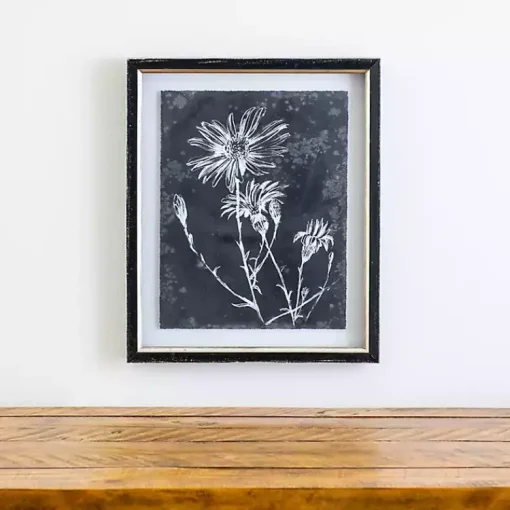 Kirklands Home Framed Art|Slate Floral III Framed Art Print Blue