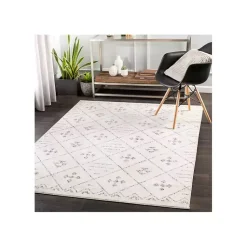 Kirklands Home Area Rugs|Slate Gray Diamond Print Area Rug, 5x7