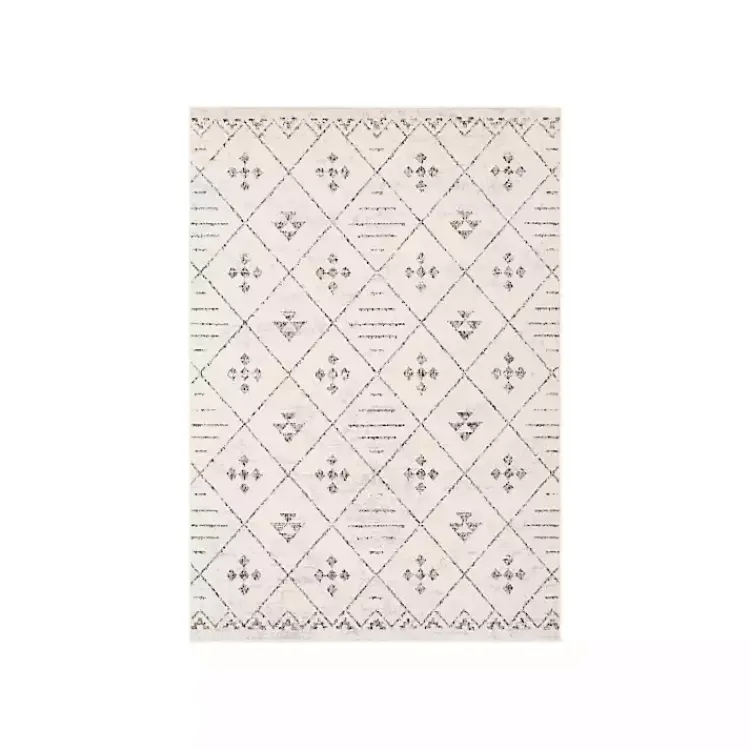 Kirklands Home Area Rugs|Slate Gray Diamond Print Area Rug, 7x10