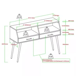 Kirklands Home Console Tables|Slate 2-Drawer Henry Console Table Gray