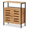 Kirklands Home Entryway Furniture|Slatted Oak Wood Cabinet