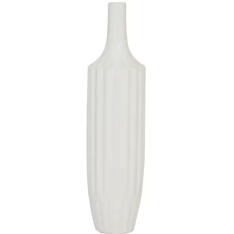 Online Slender Curtain Ribbed Vase, 19 in. Vases