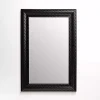 Kirklands Home Decorative Mirrors|Sloan Black Grooved Wall Mirror