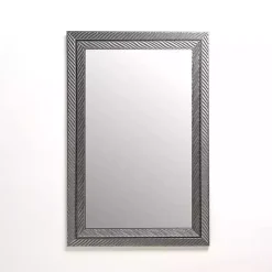 Kirklands Home Decorative Mirrors|Sloan Silver Grooved Wall Mirror
