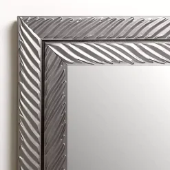 Kirklands Home Decorative Mirrors|Sloan Silver Grooved Wall Mirror