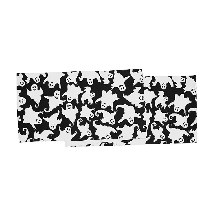 Clearance Smiling Ghost Halloween Table Runner Halloween