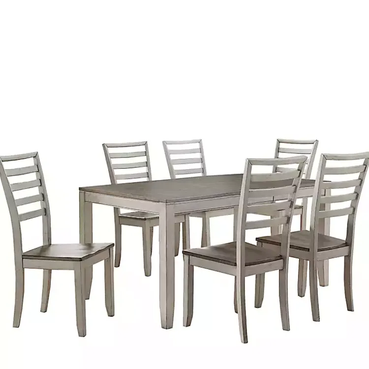 Kirklands Home Dining Sets|Smoked Alabaster and Honey Wood 7-pc. Dining Set