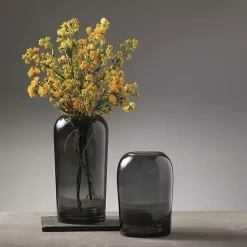 Smoked Glass Vase, 10 in. Vases