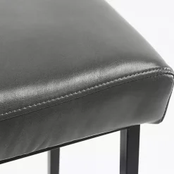 Kirklands Home Bar Stools & Counter Height Stools|Smokey Faux Leather Counter Stools, Set of 2 Gray