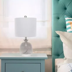 Kirklands Home Table Lamps|Smokey Hammered Glass Shade Table Lamp Gray