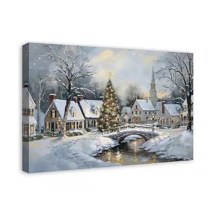 New Snow Winter Village Canvas Art Print Christmas Art & Wall Decor