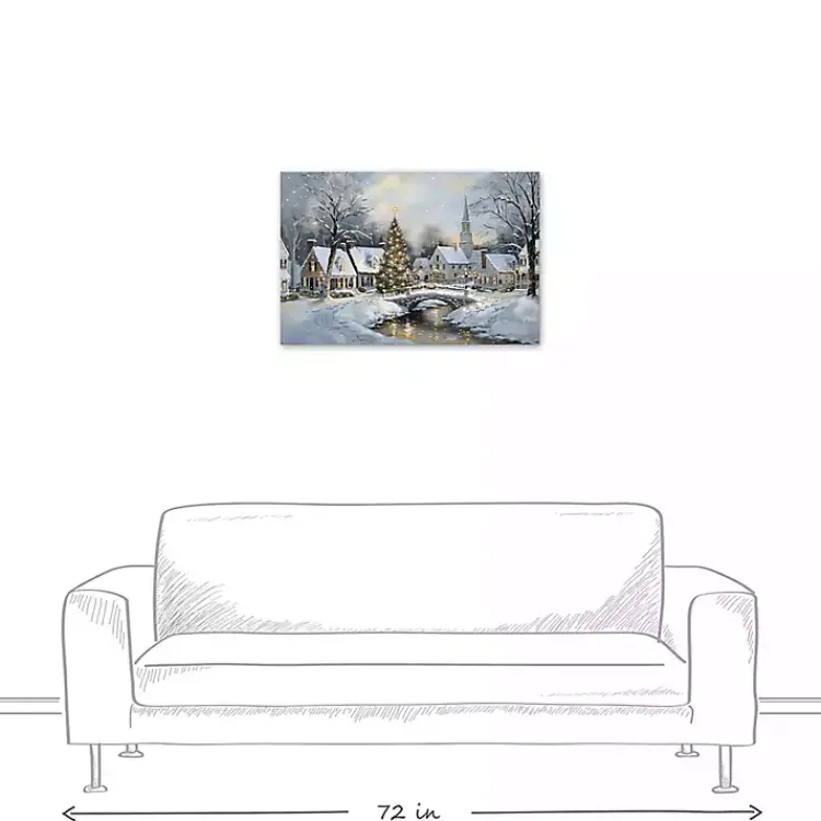 New Snow Winter Village Canvas Art Print Christmas Art & Wall Decor