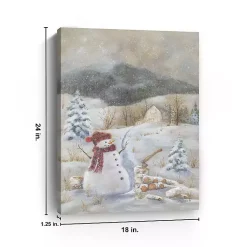 Discount Snowman Canvas Christmas Art Print Christmas Art & Wall Decor