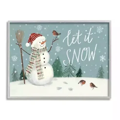 Online Snowman Let it Snow Framed Art Print Christmas Art & Wall Decor