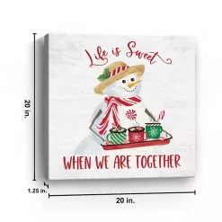Online Snowman Life is Sweet Christmas Wall Plaque Christmas Art & Wall Decor