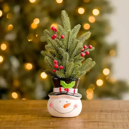 Snowman Tree Arrangement Christmas Arrangements & Garland