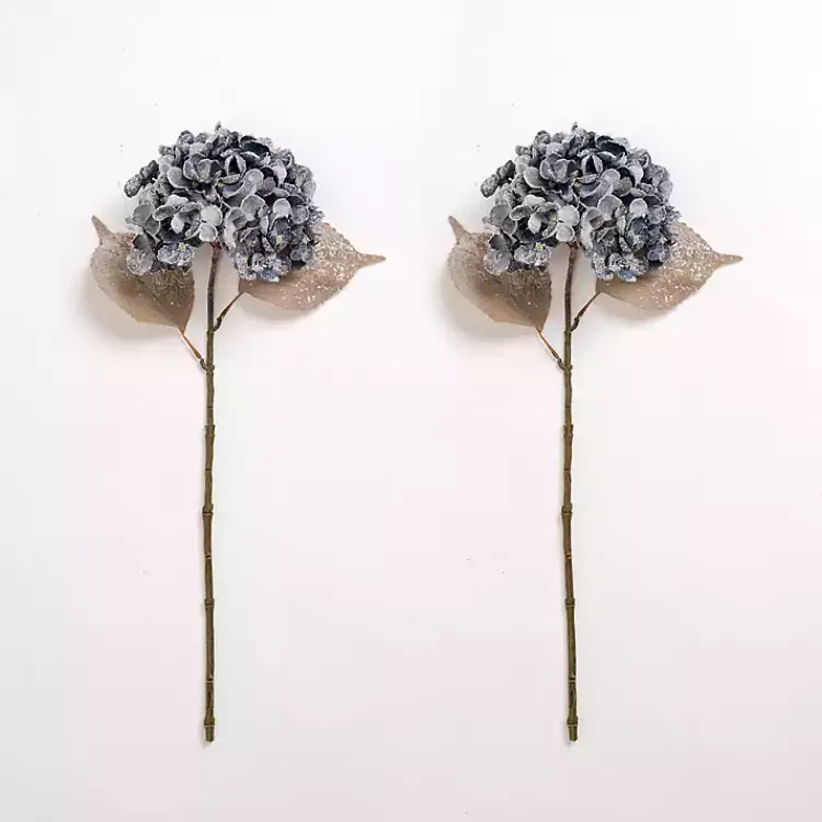 Online Snowy Hydrangea Stems, Set of 2 Stems & Bouquets