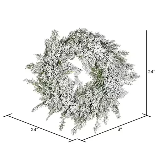 Clearance Snowy Cedar Wreath Wreaths