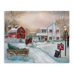 Clearance Snowy Christmas Tree Farm Canvas Art Print Christmas Art & Wall Decor
