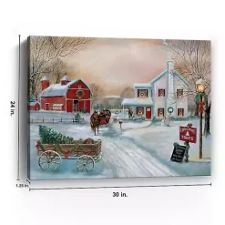 Clearance Snowy Christmas Tree Farm Canvas Art Print Christmas Art & Wall Decor