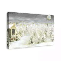 Hot Snowy Tree Farm Canvas Art Print Christmas Art & Wall Decor