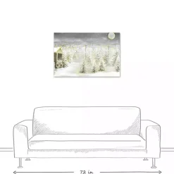 Hot Snowy Tree Farm Canvas Art Print Christmas Art & Wall Decor