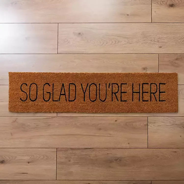 Kirklands Home Doormats|So Glad You're Here Coir Doormat