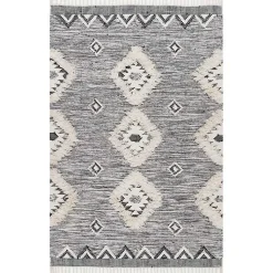 Kirklands Home Area Rugs|Sofia Moroccan Fringe Area Rug, 8x10 Gray