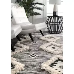 Kirklands Home Area Rugs|Sofia Moroccan Fringe Area Rug, 8x10 Gray