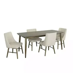 Kirklands Home Dining Chairs|Soft Alabaster Upholstered Dining Chairs, Set of 2 White
