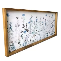 Kirklands Home Framed Art|Soft Blue Garden Framed Canvas Art Print
