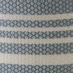 Kirklands Home Outdoor Cushions & Pillows|Soft Blue Simple Stripe Outdoor Pouf