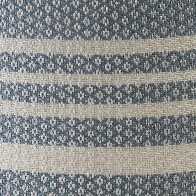 Kirklands Home Outdoor Cushions & Pillows|Soft Blue Simple Stripe Outdoor Pouf