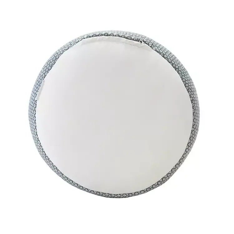 Kirklands Home Outdoor Cushions & Pillows|Soft Blue Simple Stripe Outdoor Pouf