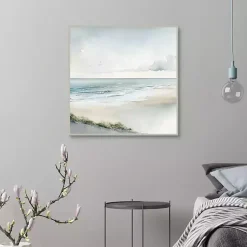 Kirklands Home Canvas Art|Soft Coastal I Framed Canvas Art Print Blue