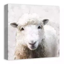 Kirklands Home Canvas Art|Soft Painted Sheep Canvas Art Print White