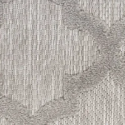 Kirklands Home Outdoor Rugs|Soft Silver Trellis Outdoor Area Rug, 4x6