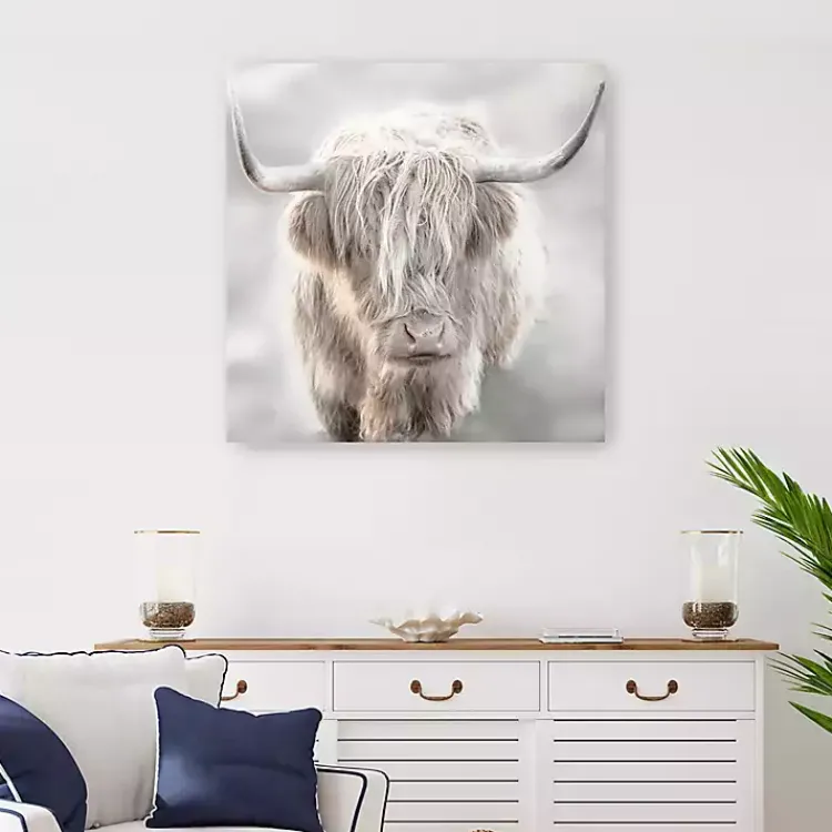 Kirklands Home Canvas Art|Soft Solo Highland Giclee Canvas Art Print Gray