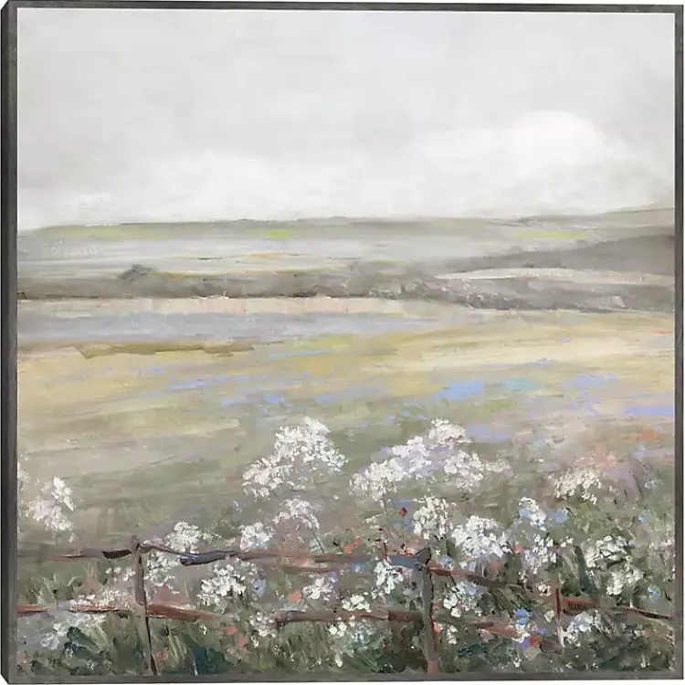 Kirklands Home Canvas Art|Soft Summer Meadow II Framed Canvas Art Print Gray