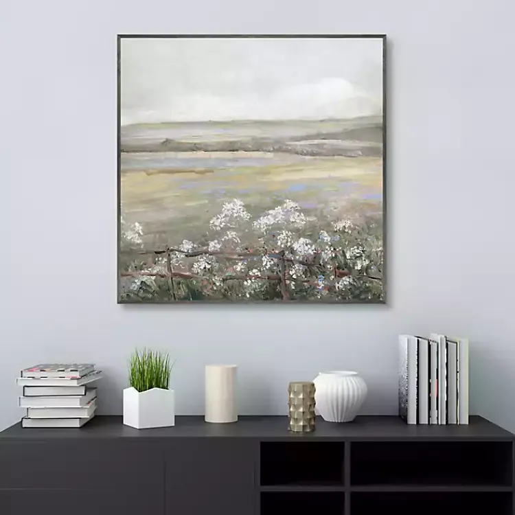 Kirklands Home Canvas Art|Soft Summer Meadow II Framed Canvas Art Print Gray