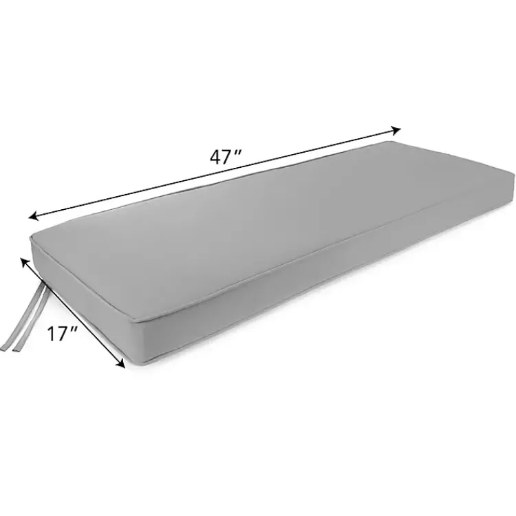 Kirklands Home Outdoor Cushions & Pillows|Solid Outdoor Settee Cushion Black