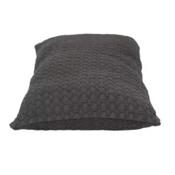 New Solid Charcoal Textured Lumbar Pillow Pillows