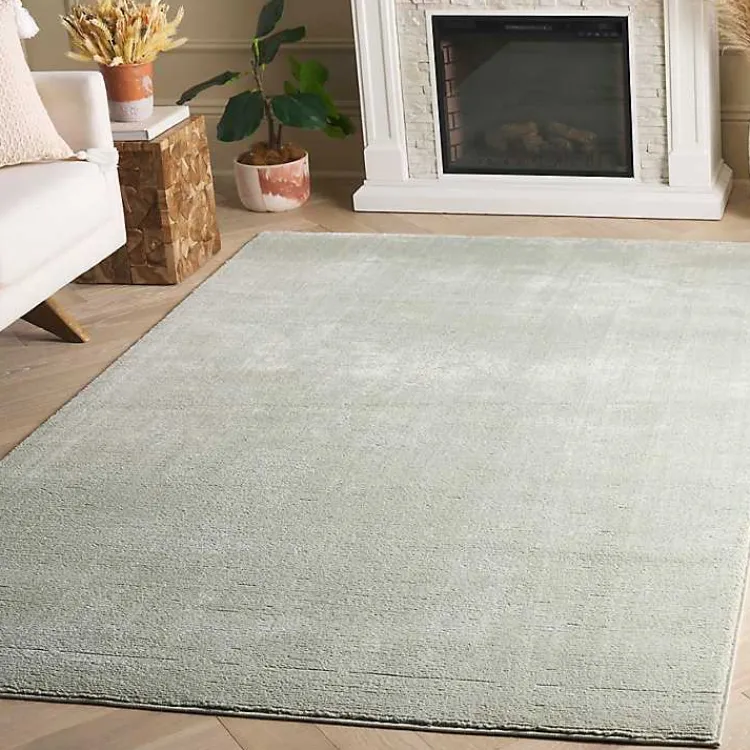 Kirklands Home Area Rugs|Solid Sage Revive Area Rug, 5x7 Green