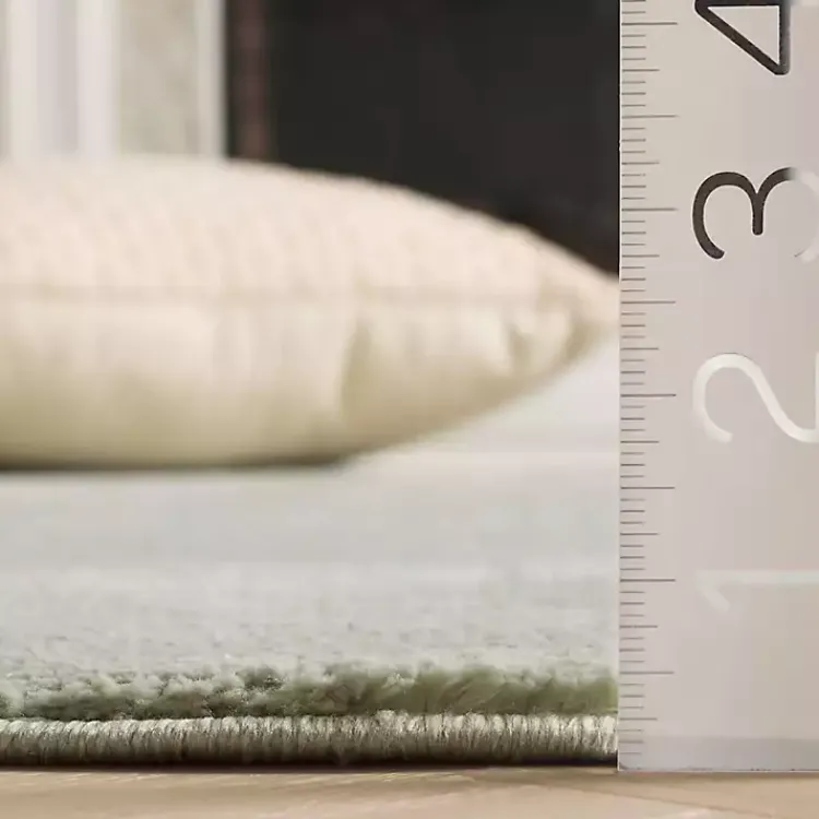 Kirklands Home Area Rugs|Solid Sage Revive Runner, 2x8 Green